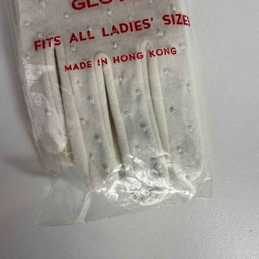 Vintage Beaded Formal Stretch Gloves